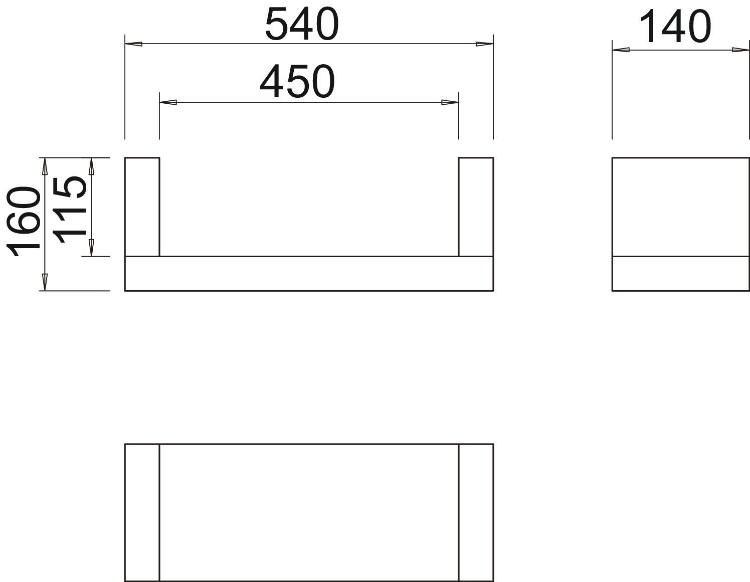 Zugentlastung-BS 540x140mm 45mm