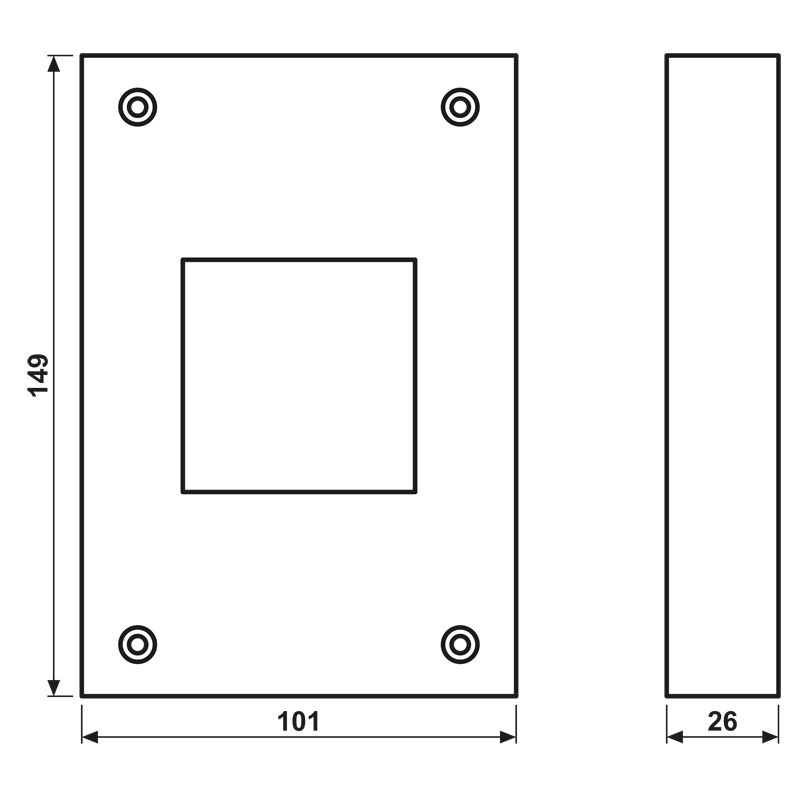 Gehäuse AP 1f Kst aws mt AP-Geh