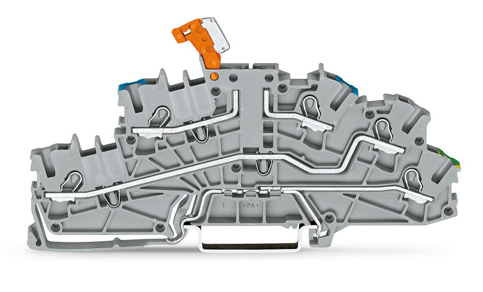 Installationsklemme 20A Serie 2003 3pot 0,25-4qmm gr Mit N-Trennschlitten