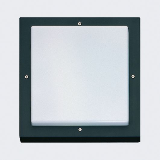 Anbauleuchte 46W HV graphit IP65 E27 240x240x80mm
