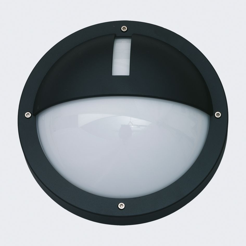 Wandanbauleuchte 46W HV graphit IP65 E27 Ø270x130mm