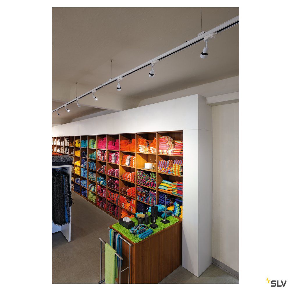 Anbaustrahler 50W GU10 ws mt IP20 3Ph Alu