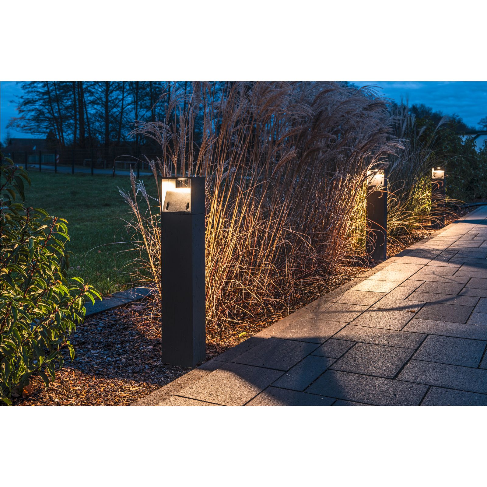LED-Pollerleuchte 8W IP44 3000K 570lm anth 1LED Alu