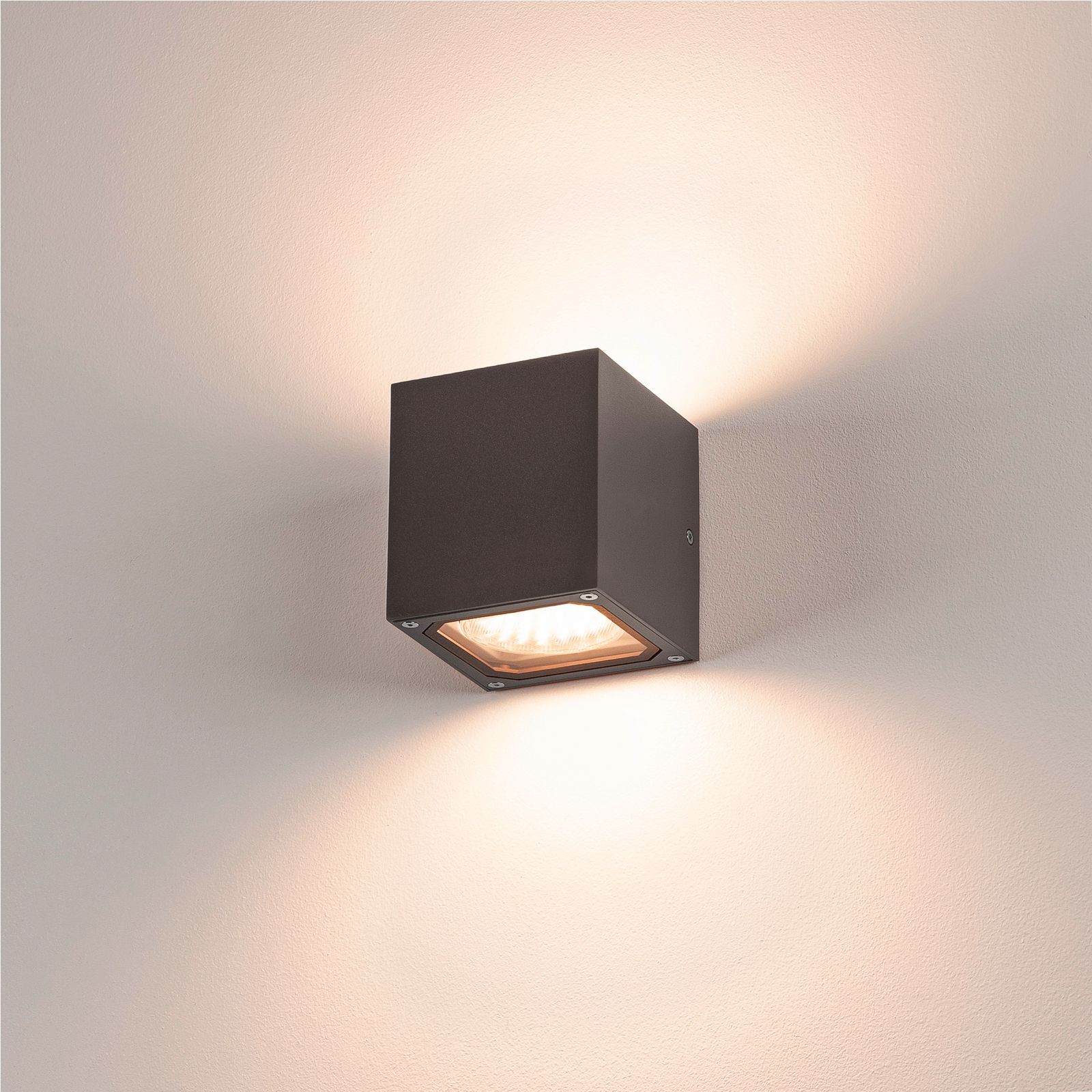 Up/Down Leuchte 2x9W HV anth IP44 GX53 UP and Down 115x115x115mm
