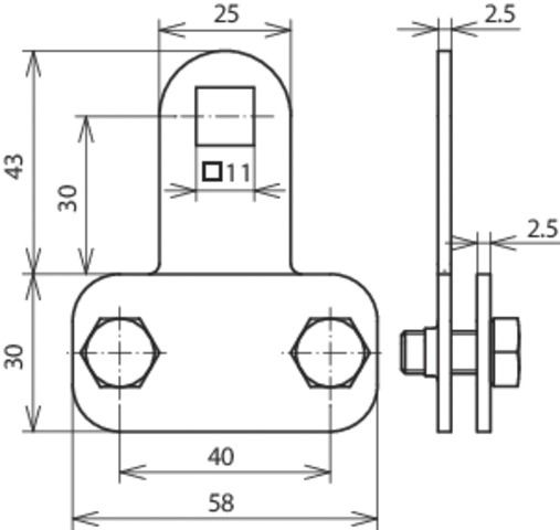 Befestigung V2A unbeh Edelstahl (V2A)