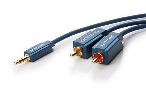 Anschlusskabel Klinke 2xCinch Stecker Schirm