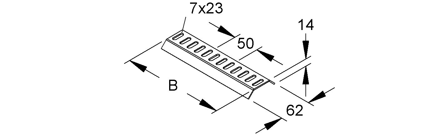 Sprosse Kabelleiter 1000mm ST