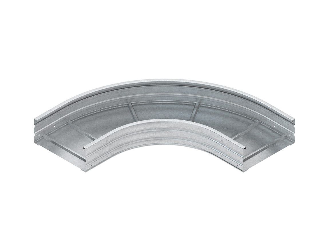 Bogen_starr 90° horiz 200x400mm int.Verb integrierter Verbinder200x400mm R=500mm