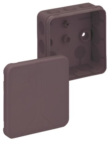 Abzweigdose IP55 2,5qmm 85x85x37mm br Kst Wand/Decke hfr
