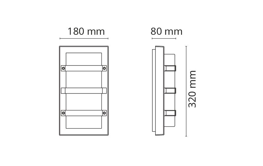 LED-Wandanbauleuchte TRIO 10W 2700K Konv 470lm graphit Dimmung Phasenabschnitt LED-Wandanbauleuchte TRIO 10W 2700K Konv 470lm graphit Dimmung Phasenabschnitt