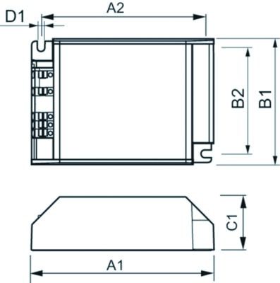Vorschaltgerät 35-70W elektr f.HI MW Für Lampenart HI 110x75mm