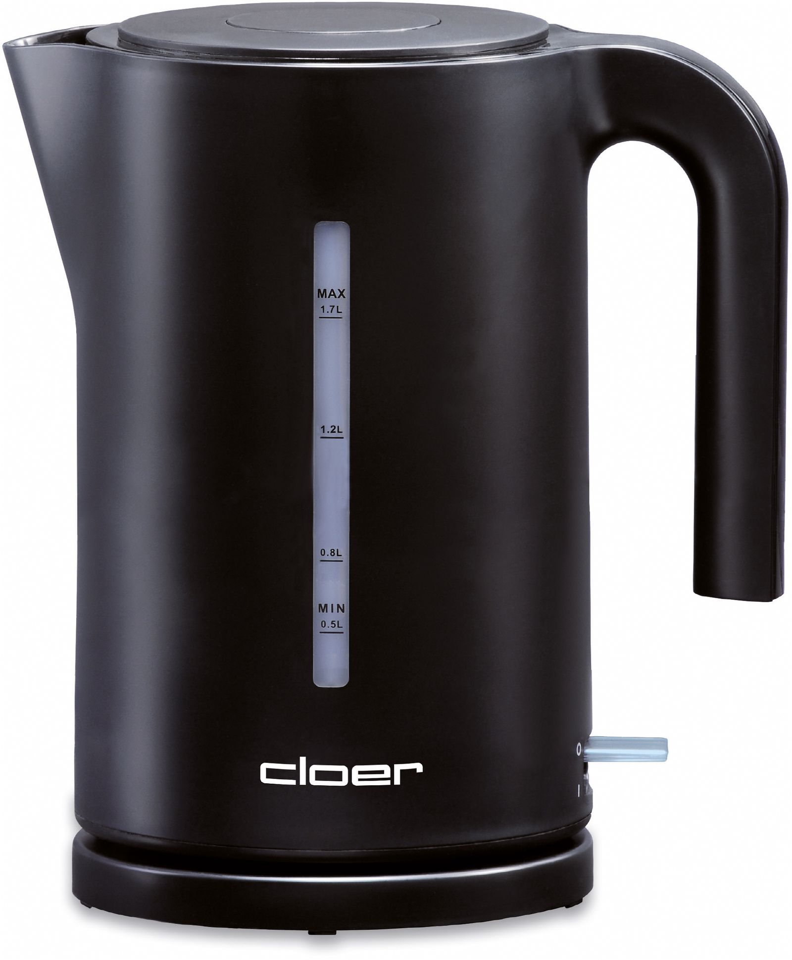 Wasserkocher 1,7l Kst 2200W sw m.Sieb Anzeige:außen m.Wasserfilter