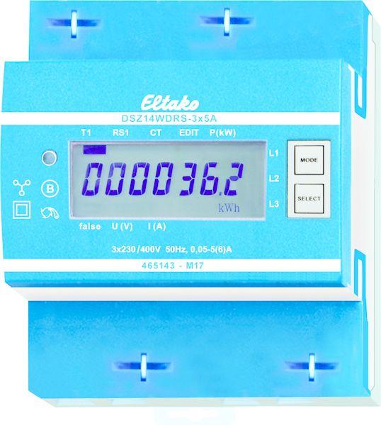 Messwandlerzähler Vierlei elektr digi 5A geeicht B 1A RS-485 230V/N-L 400V/L-L