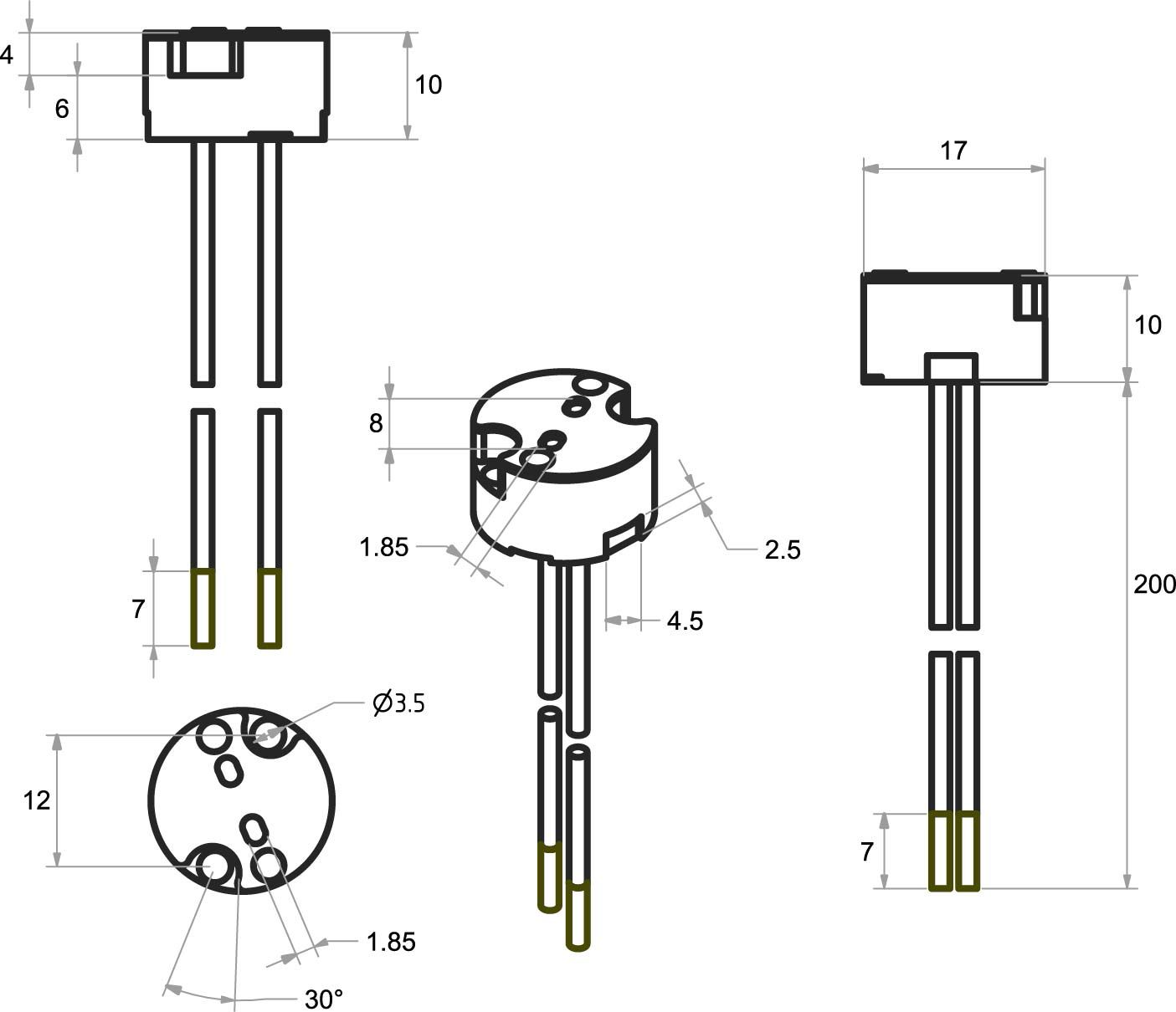 Kleinfassung ws G4 Keramik Steckbef