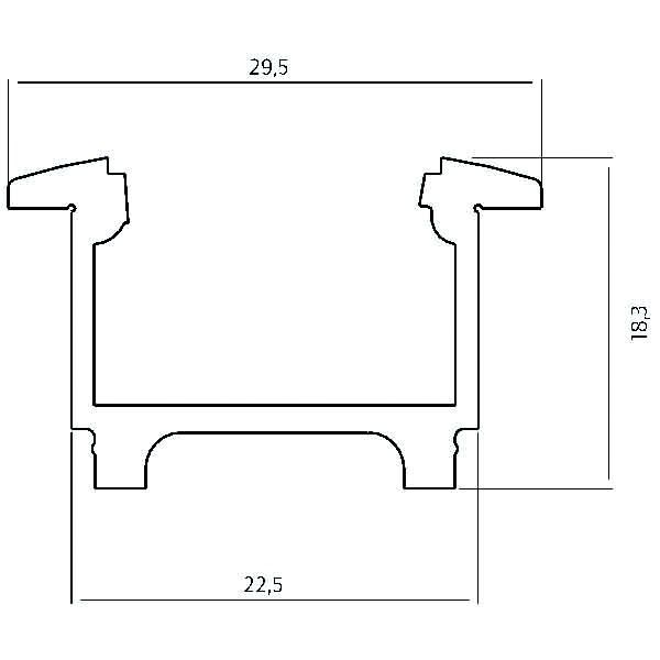 Profil alu IP20 2000x29,5x18,3mm Zubehör