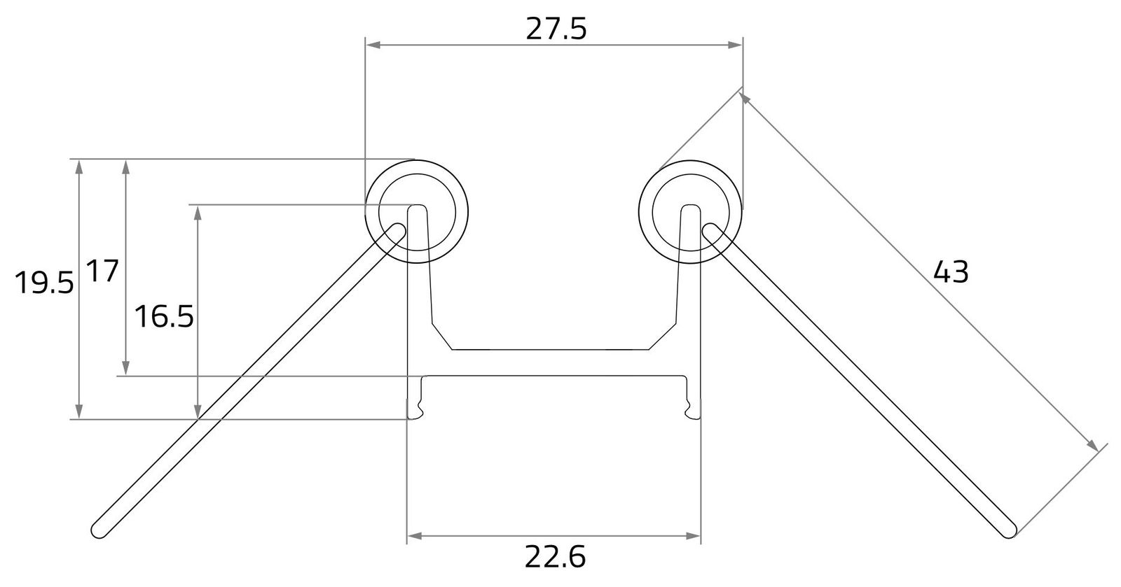 Montageklammer gr ST B2,5mm H9,9mm