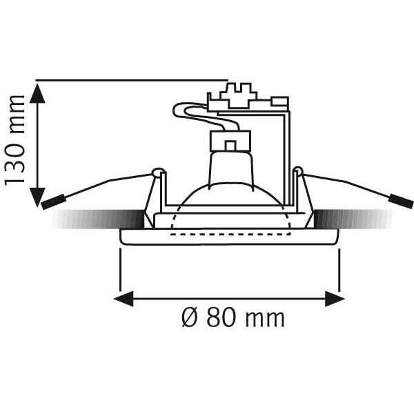 Einbaustrahler 50W Konv chr glz IP20 Edst Ø/EB60-0mm