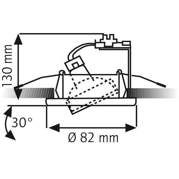 Einbaustrahler 50W Konv edst gbürst IP20 gebürstet Ø/EB68mm