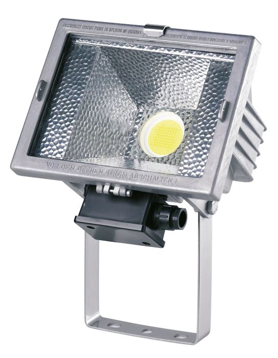 LED-Anbaustrahler 56W Maxi 3000K 6065lm Konv 1LED Alu IP55 al mt RF:hochglänzend