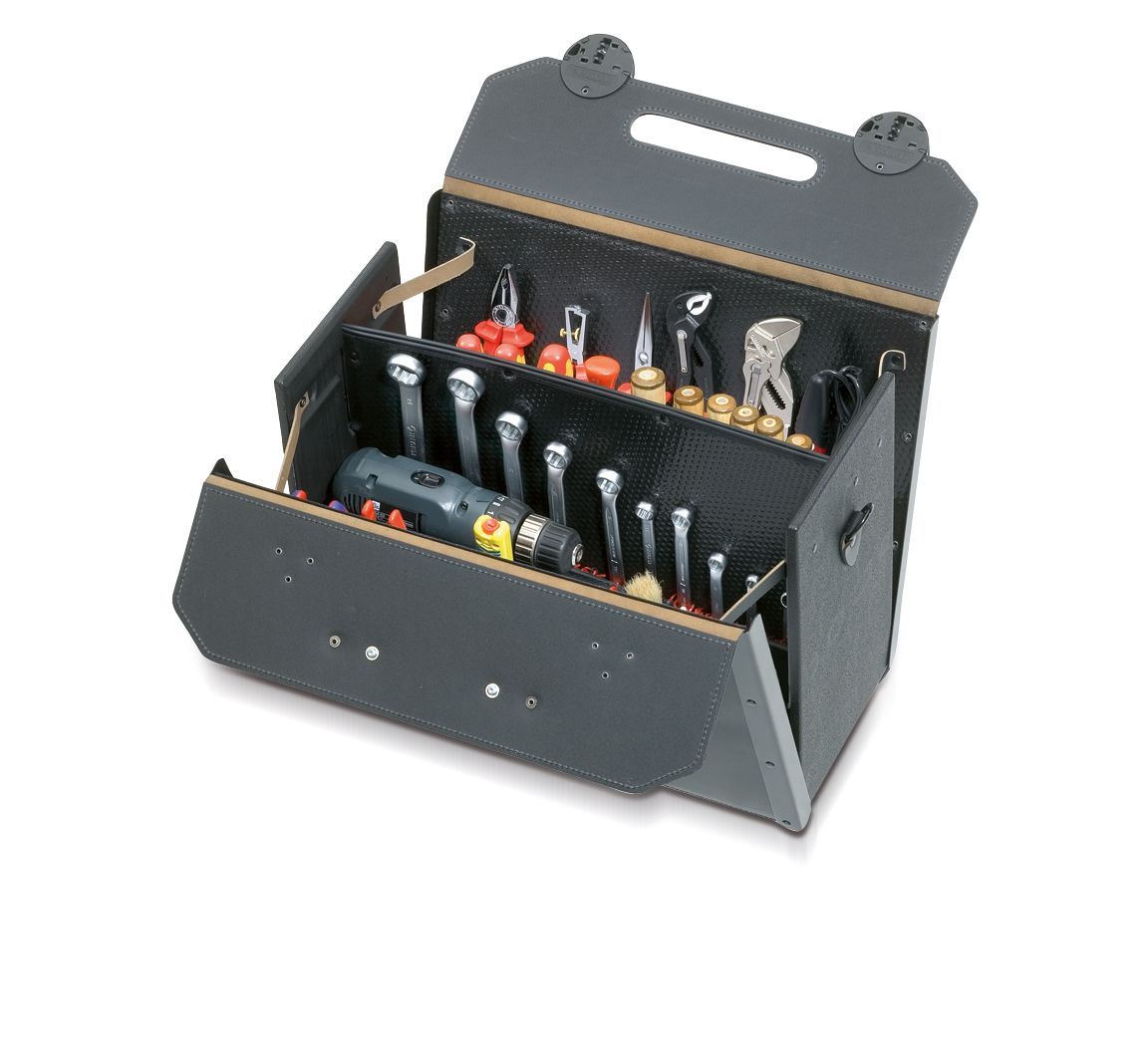 Werkzeugtasche leer leder 460x340x210mm
