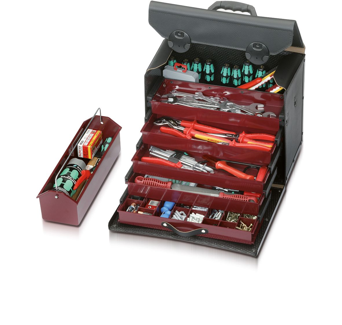 Werkzeugtasche leer leder 410x310x220mm