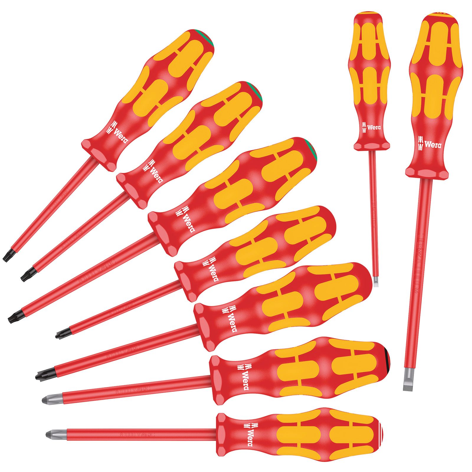 Schraubendreherset 9tlg 1PH 1PZ 2Schlitz 3TX Schutzisoliert 1000V Karton (Box)