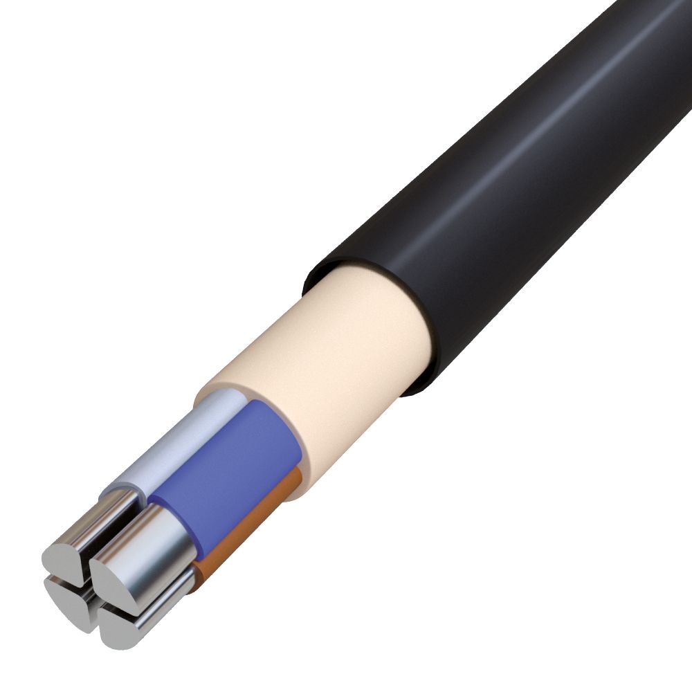 Starkstromkabel Eca NAYY-O 4x150qmm SE TRS Ø46mm Polyvinylchlorid (PVC) sw Alu