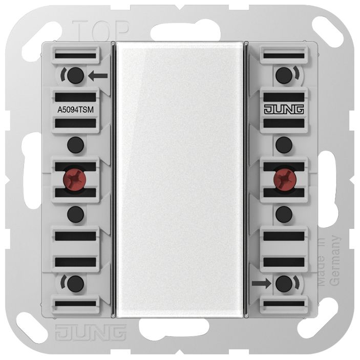 Tastsensor KNX AS/A UP perlmutt 1f 2pkt Mit Busankopplung m.LED-Anz