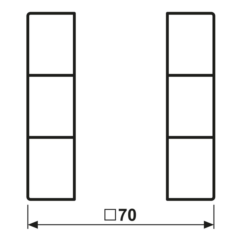 Taste 3t Schalter LS aws mt f.Bussystem Geeignet für Bussystem-Tasterankopplung