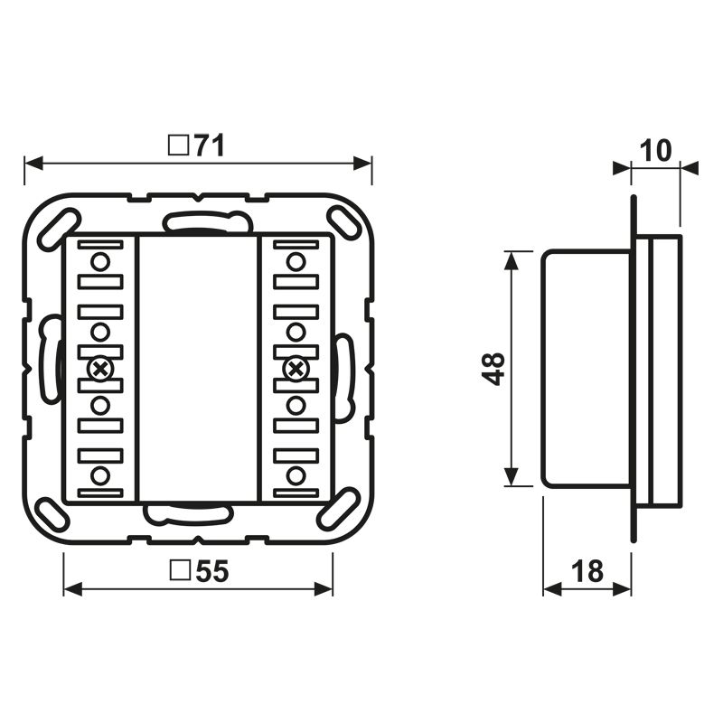 Tastsensor KNX AS/A UP perlmutt 1f 2pkt