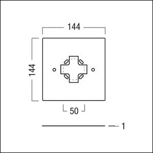 Montageplatte si ST L144mm B144mm H1mm