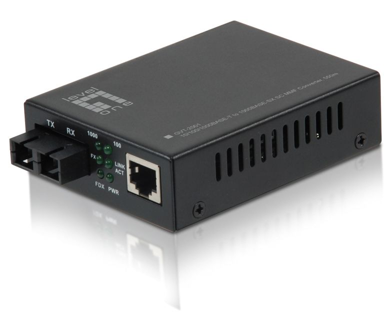 Media Konverter Einzelgerät 1x1Gbit/RJ45 Eth Fast Ethernet Gig