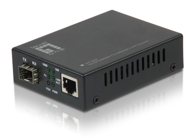 Media Konverter Einzelgerät 1x1Gbit/RJ45 Eth Fast Ethernet Gig Managed