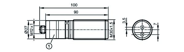 Optischer Abstandssensor 10-30VDC, PNP, 1S/Ö