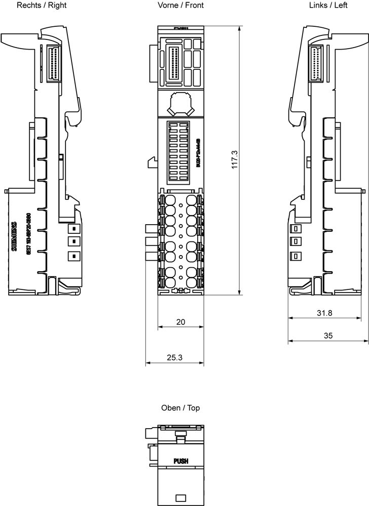 Baugruppenträger UC 1Steckpl f.Tragschien Tragschienenmontage möglich