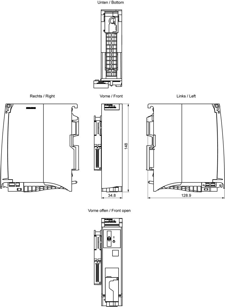 SPS-Systemstromversorgung DC 19,2-28,8V 35x147x129mm