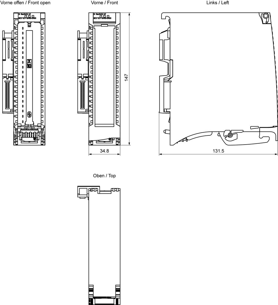 SPS-Digitales E/A-Modul 16Eing DC 20,4-28,8V