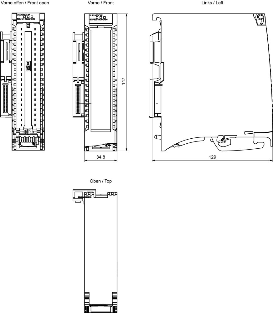SPS-Digitales E/A-Modul 32Eing DC 20,4-28,8V