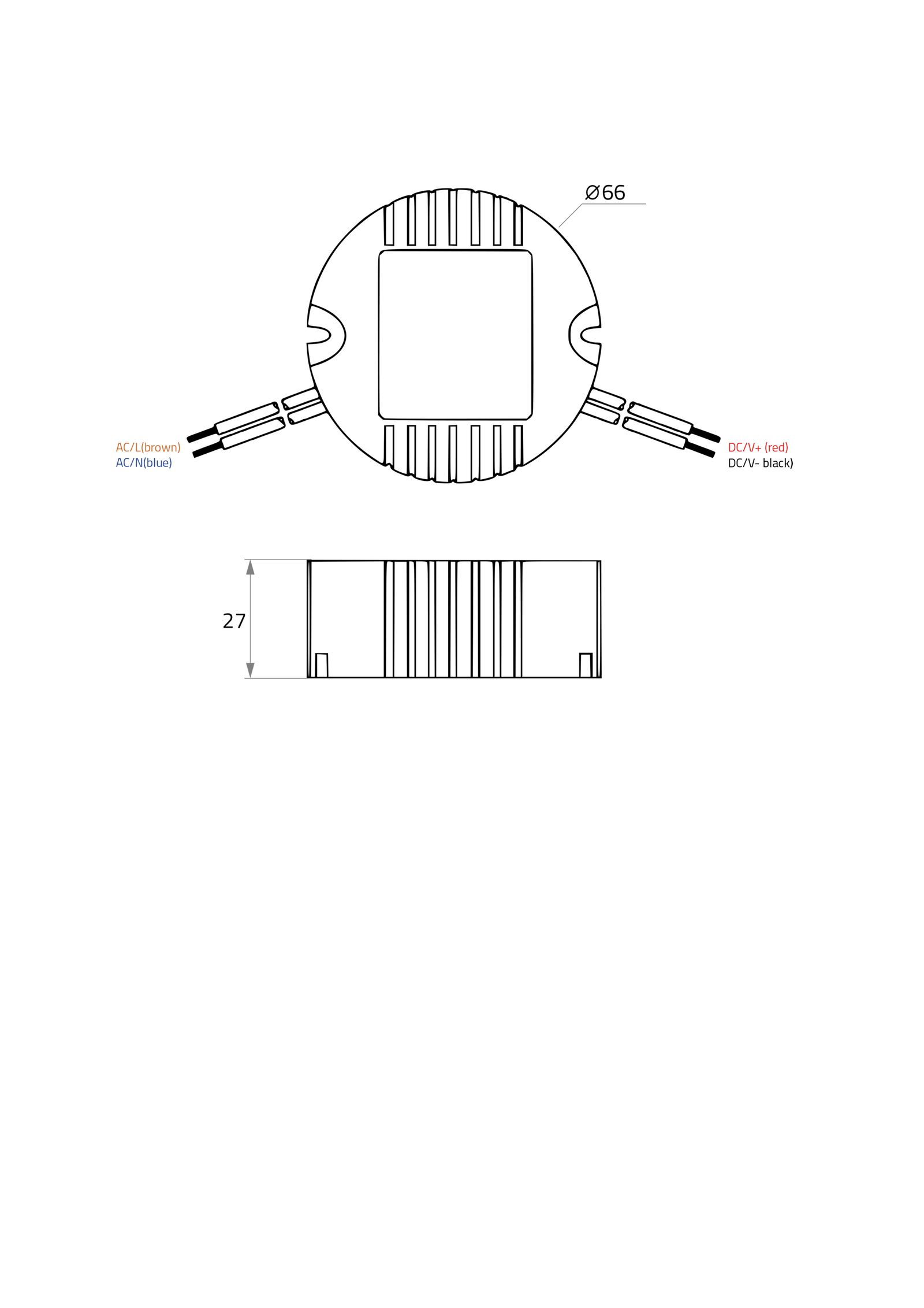 LED-Trafo 8-10,5W 350mA 23-30V IP64 dim Dimmung Phasenabschnitt Kstgeh dyn