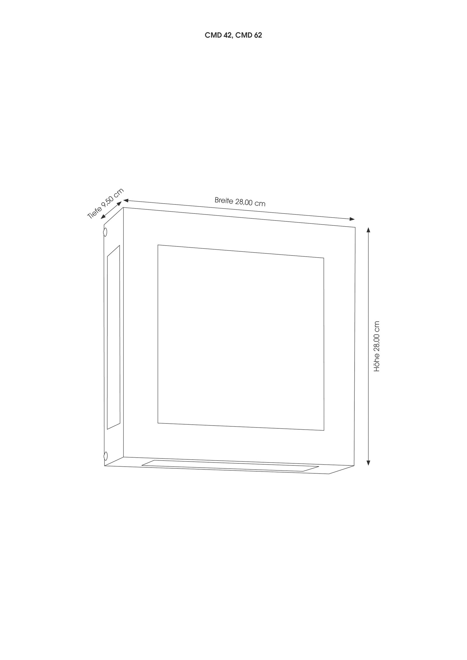Wandanbauleuchte AquaLegendo 2x60W HV anth IP44 E27 BWM 95x280x280mm