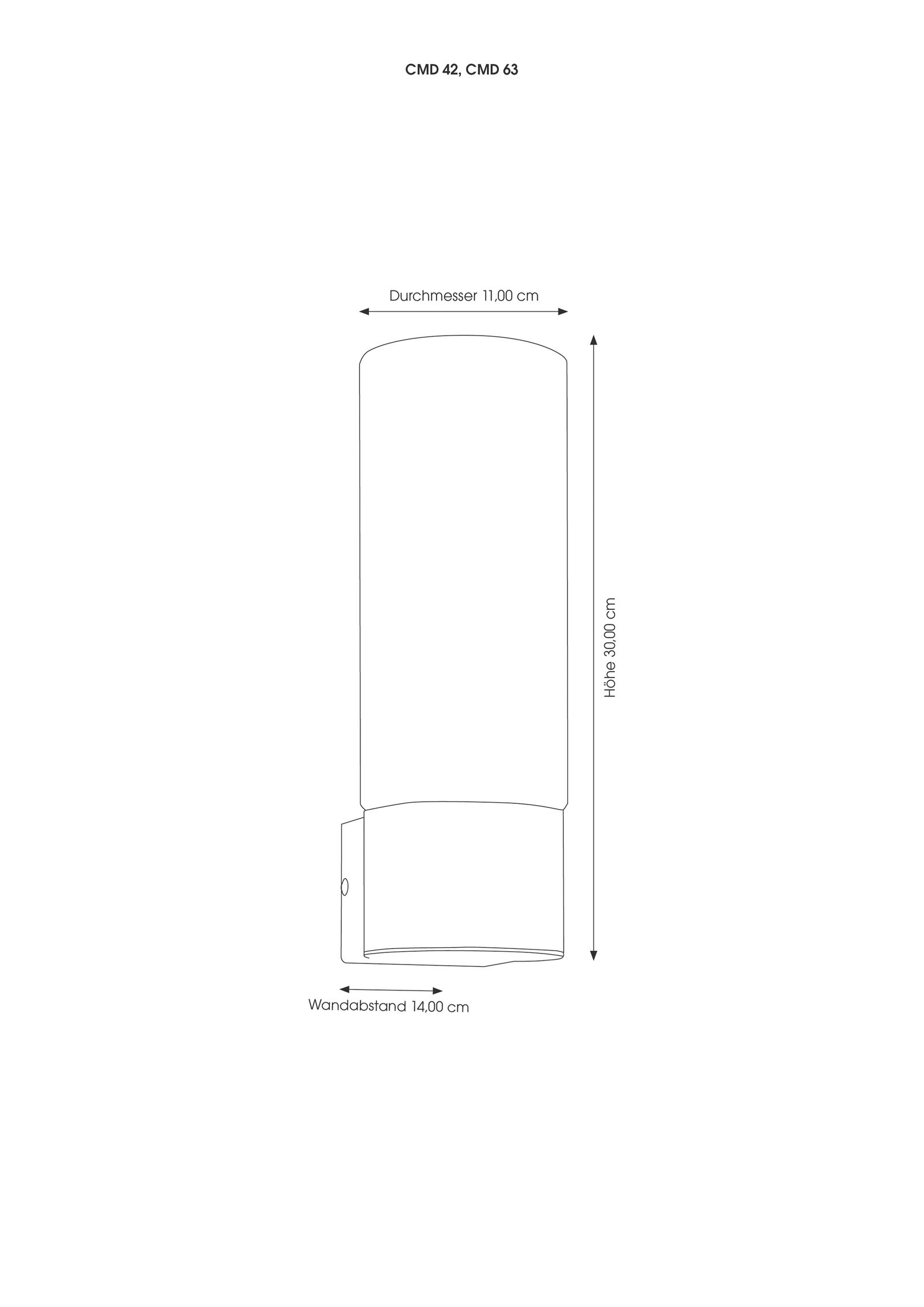 Wandanbauleuchte AquaWall 100W HV anth IP44 E27 BWM 140x140x300mm