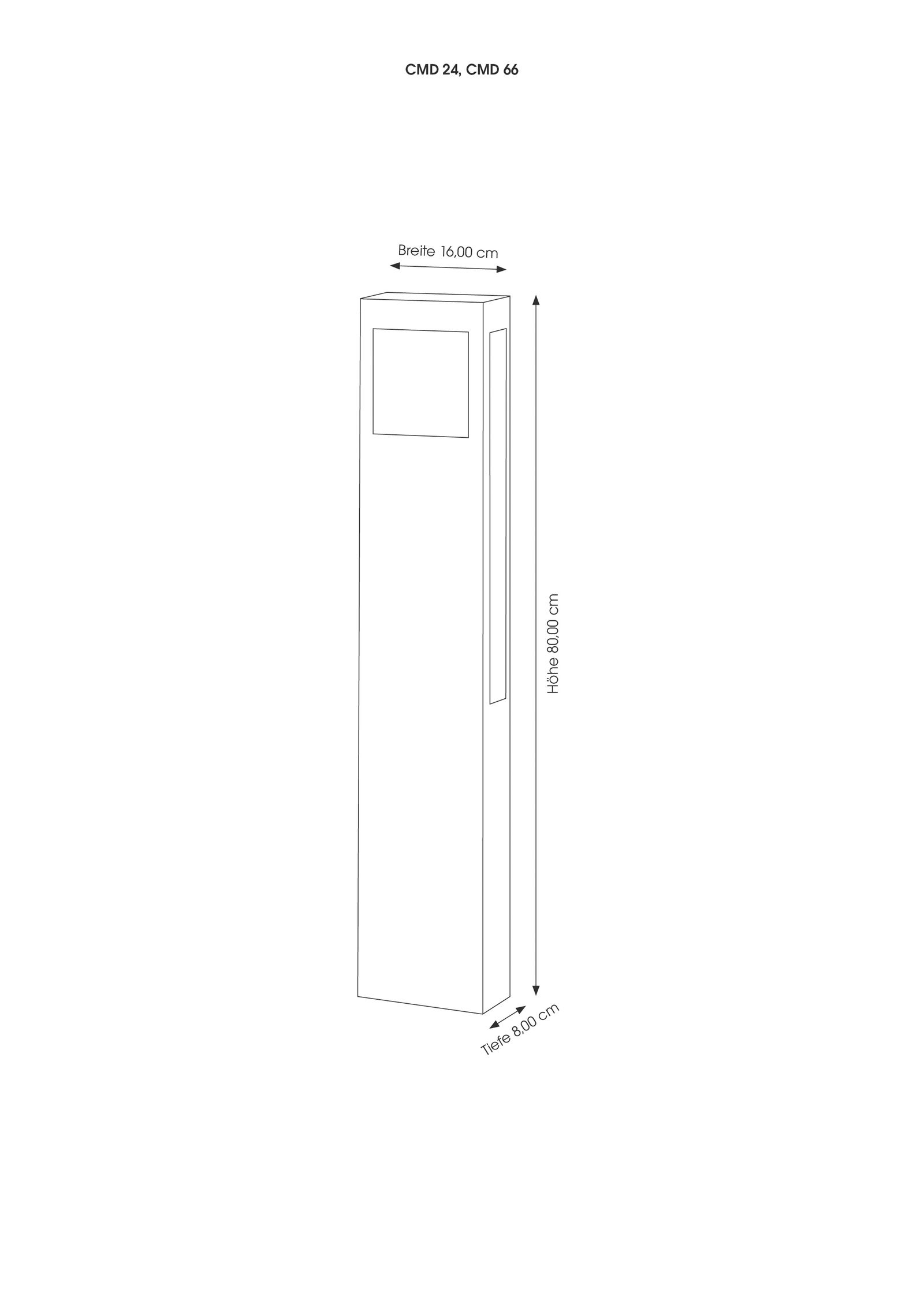 LED-Pollerleuchte 18W AquaPaulo IP44 3000K 1LED 2G11 2070lm anth Edst