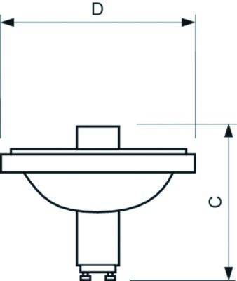 Halogen-Reflektorlampe MASTER 39,1W 89V 3000K GX8,5 24° Keramik extZündg.erf.