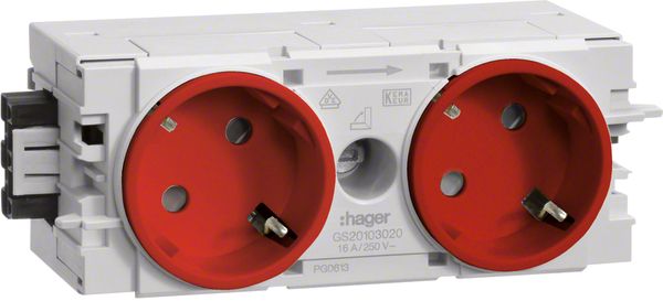 Steckdose 2f rt mt GEB-K IP20
