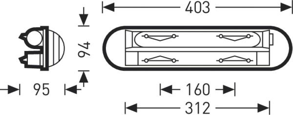 LED-Sicherheitsleuchte Nextrema 6W 4000K 400lm 1LED Wandanbau/Deckenanbau IP66