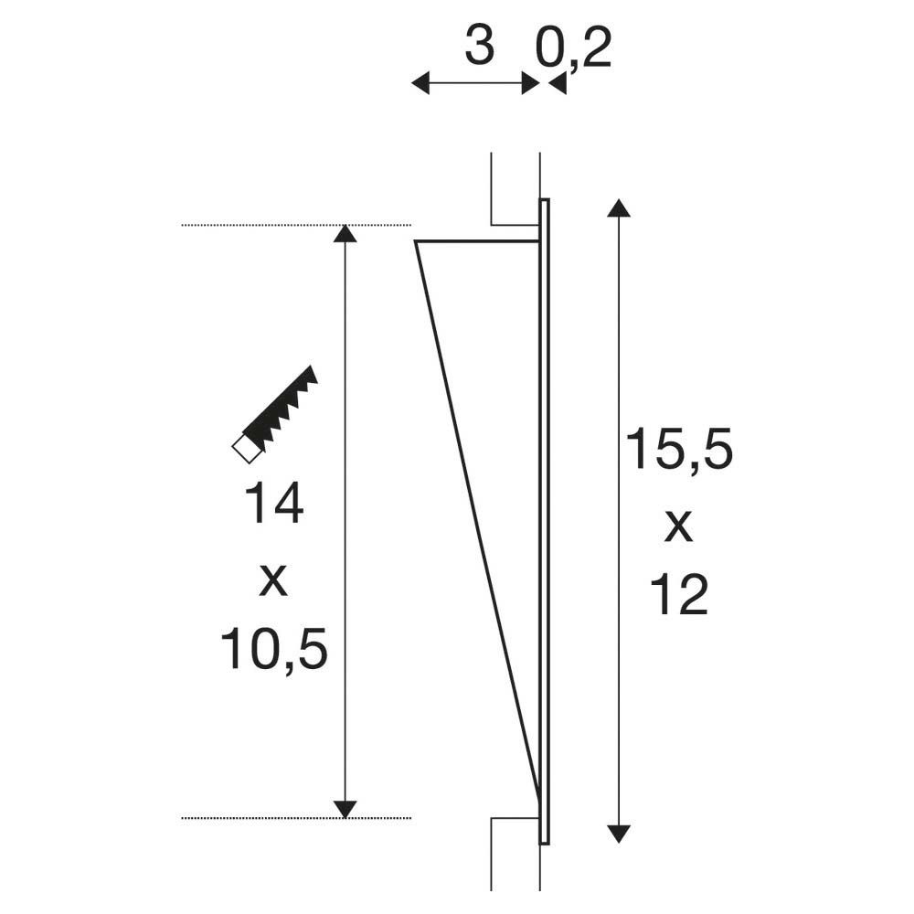 LED-Orientierungsleuchte 5W 3000K 230lm Konv IP20 1LED elektr.Trafo Lamelle m.LM
