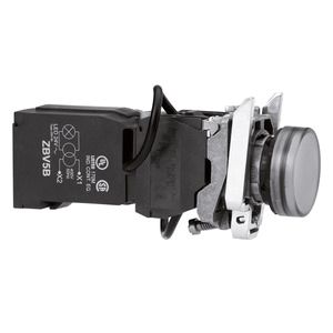 Leuchtmelder komplett 1f LED AC rnd fl Ø22,5mm ws IP66