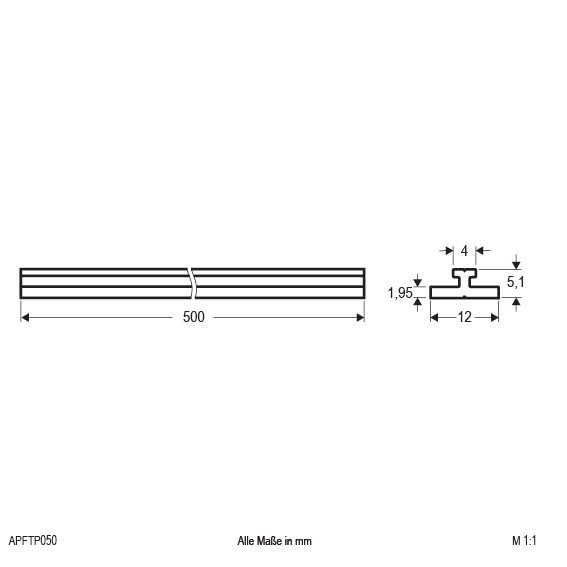 Alu-Profil alu L500mm