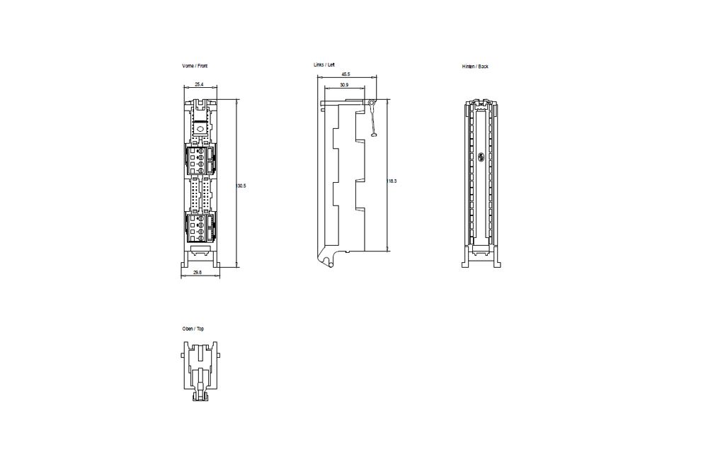 Klemmleiste 16p sw 0,5-2,5qmm Direktmont Schraub Steckanschl