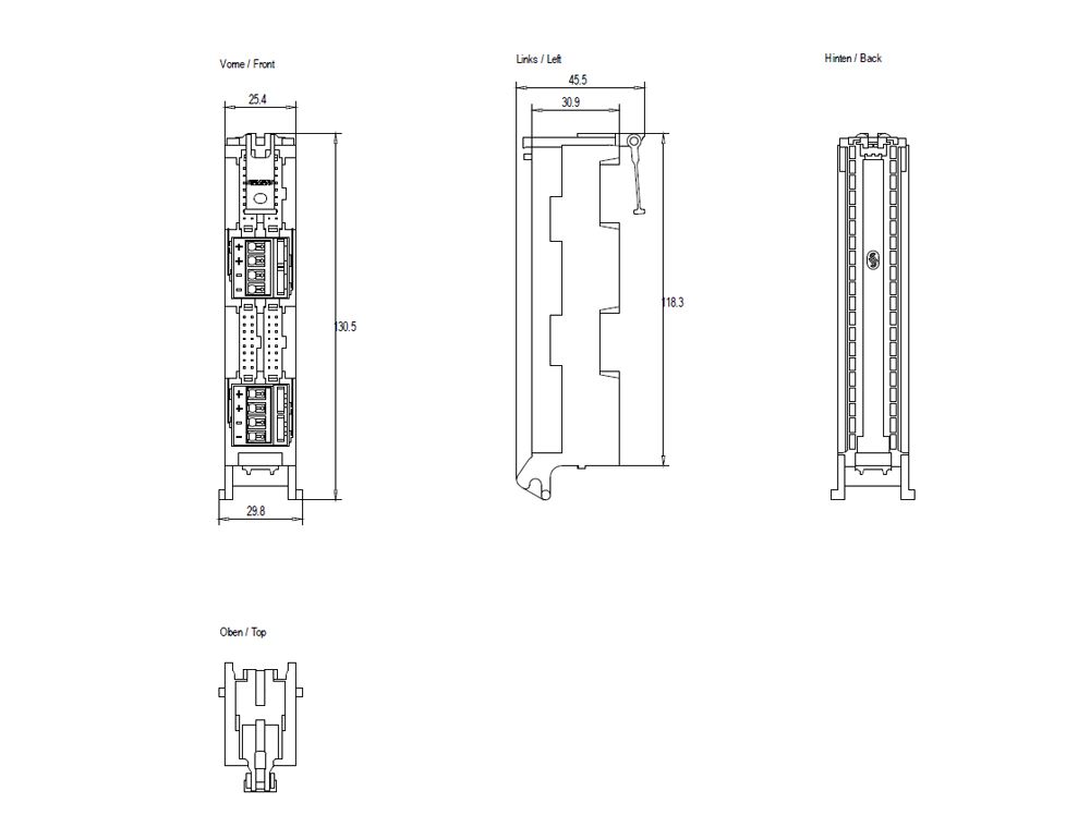 Klemmleiste 16p sw 0,5-1,5qmm Direktmont